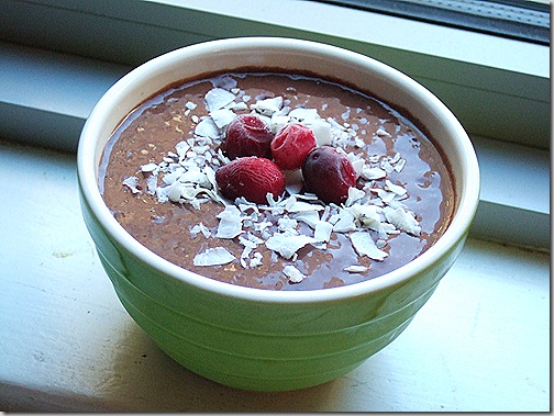 cranberry chocolate smoothie