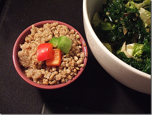 kale salad and no-barley chewy pilaf 014